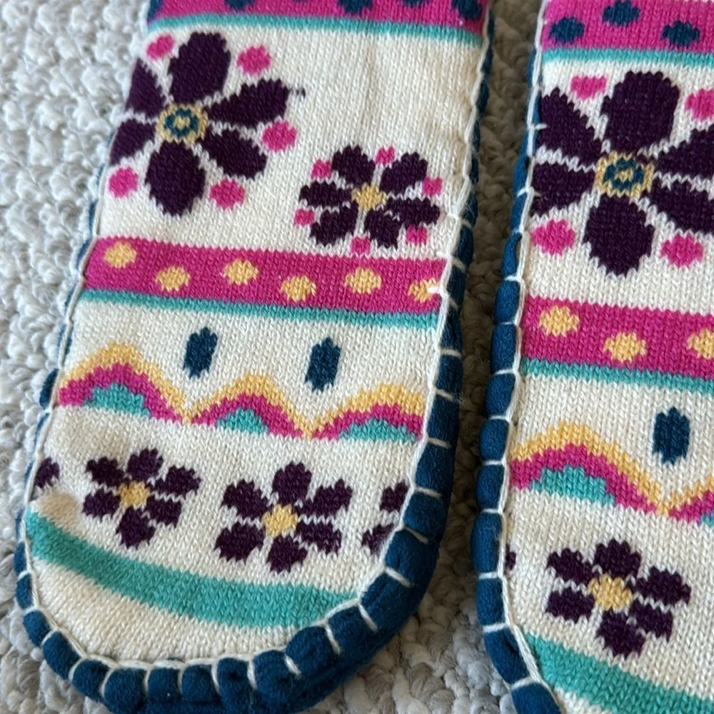 Lazy One MukLuk 'Flower Power' Slippers with Pom Pom